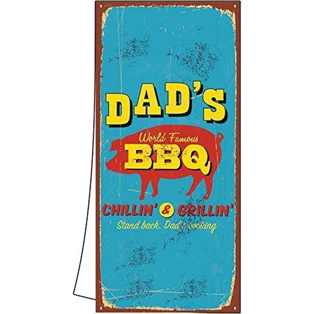 Paperproducts Design Kitchen Towel Featuring Dad's BBQ Design, Multicolor